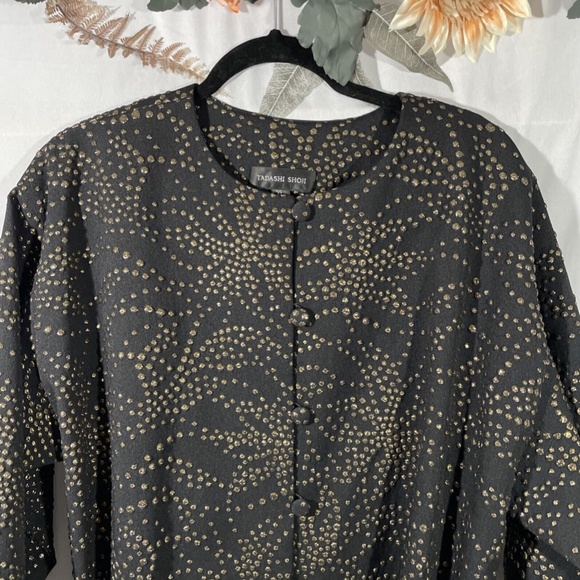 NEW $388 Tadashi Shoji [ XL ] Pollux‎ Droplet Oversized Jacquard Coat - Picture 11 of 16